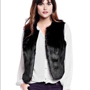 talbots fur vest